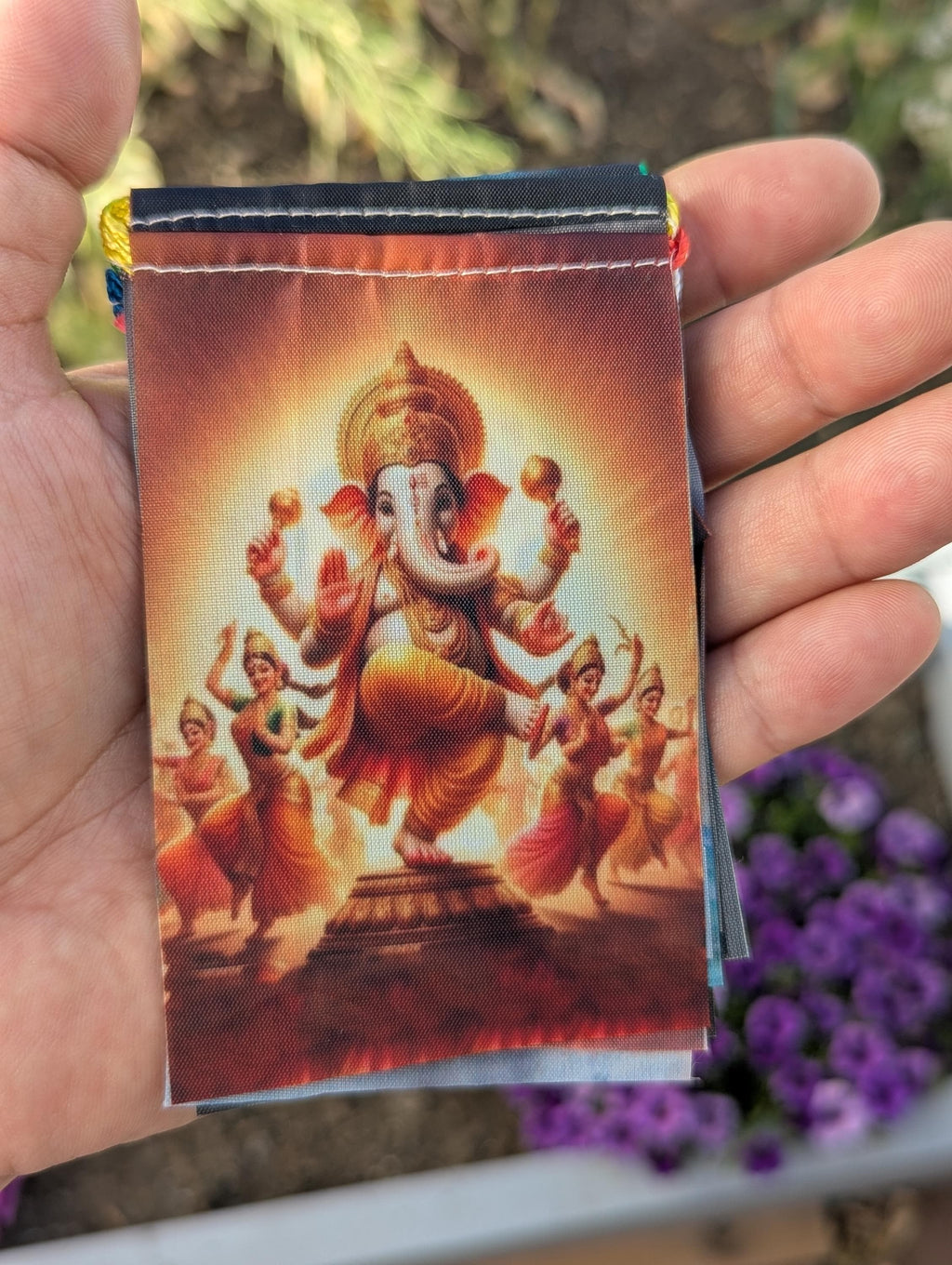 Mini Ganesha Fabric Prayer Flags: Spiritual Home Decor