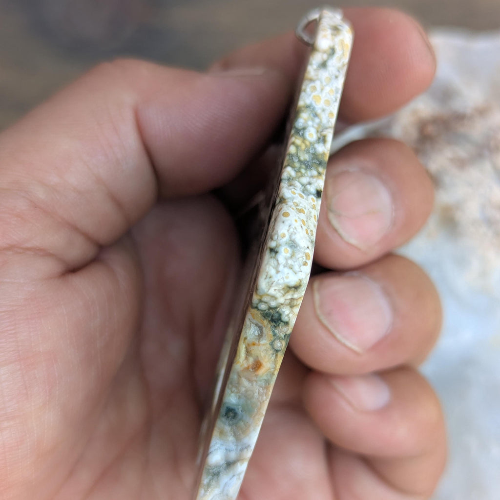 Jasper Peace Sign Carving: One-of-a-Kind Crystal Rock
