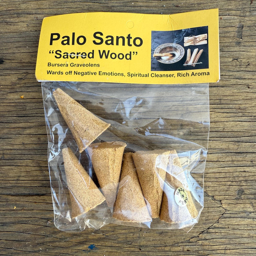 Palo Santo Incense Cones: Sacred Wood, Spiritual Cleanser (6 Cones)