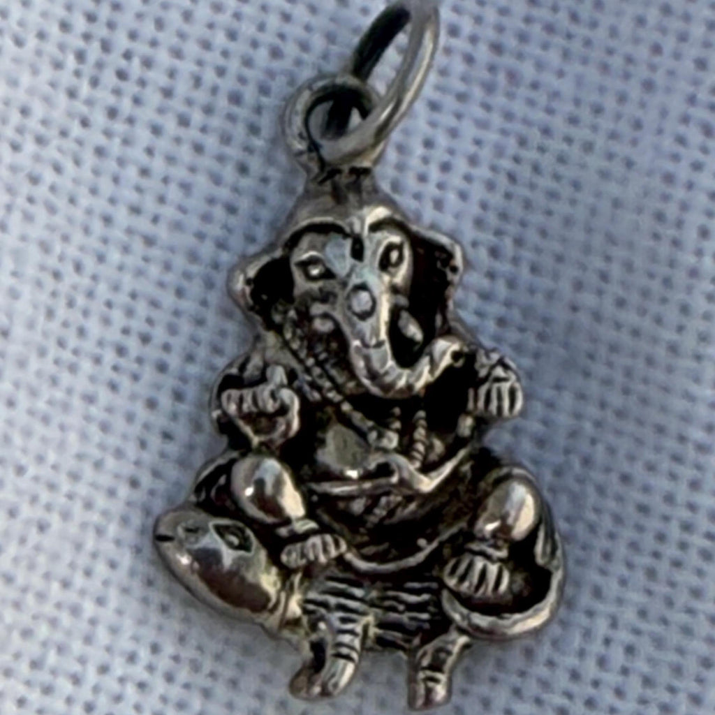Sterling Silver Ganesha Pendant: Hindu God Shiva's Son ( P5 )