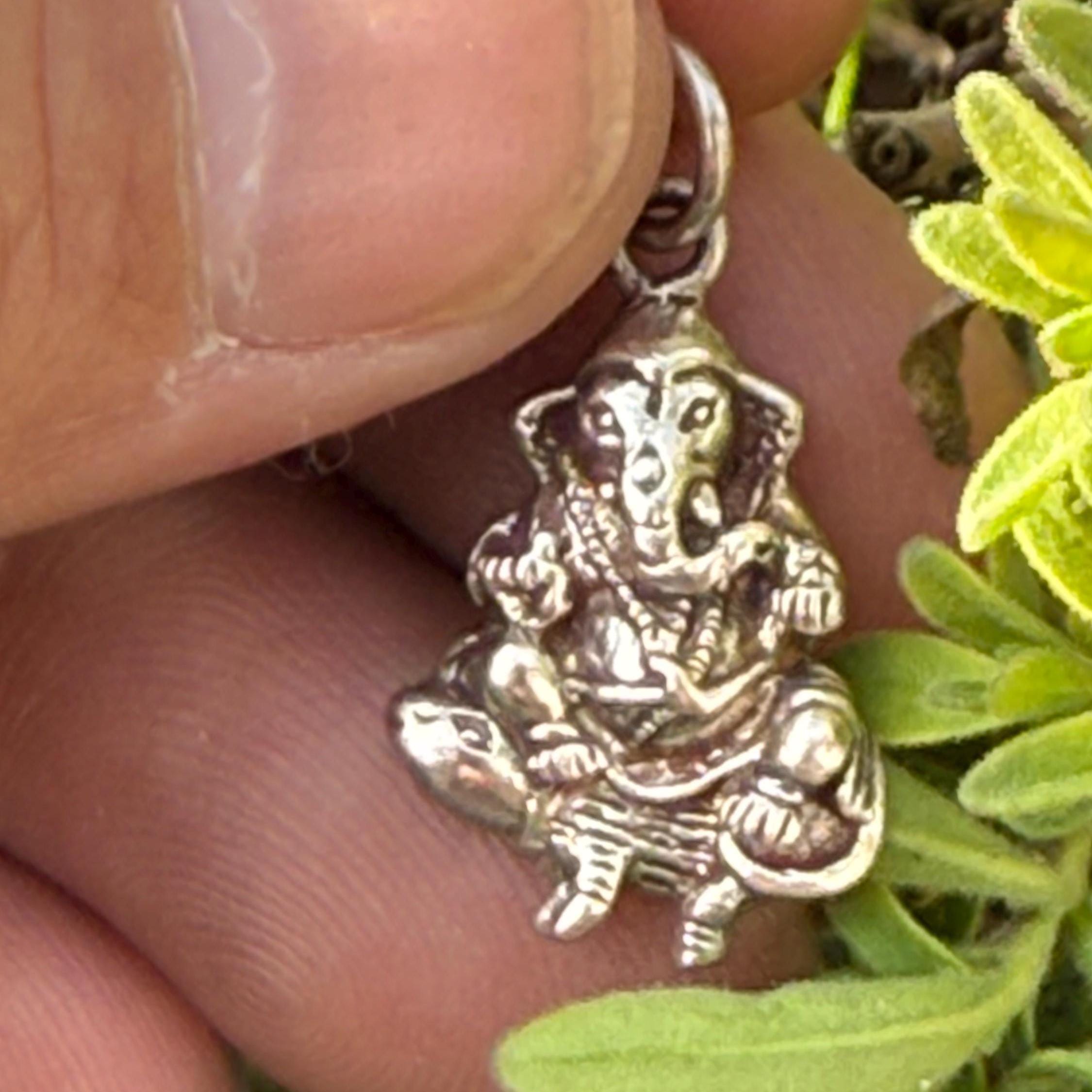 Sterling Silver Ganesha Pendant: Hindu God Shiva's Son ( P5 )