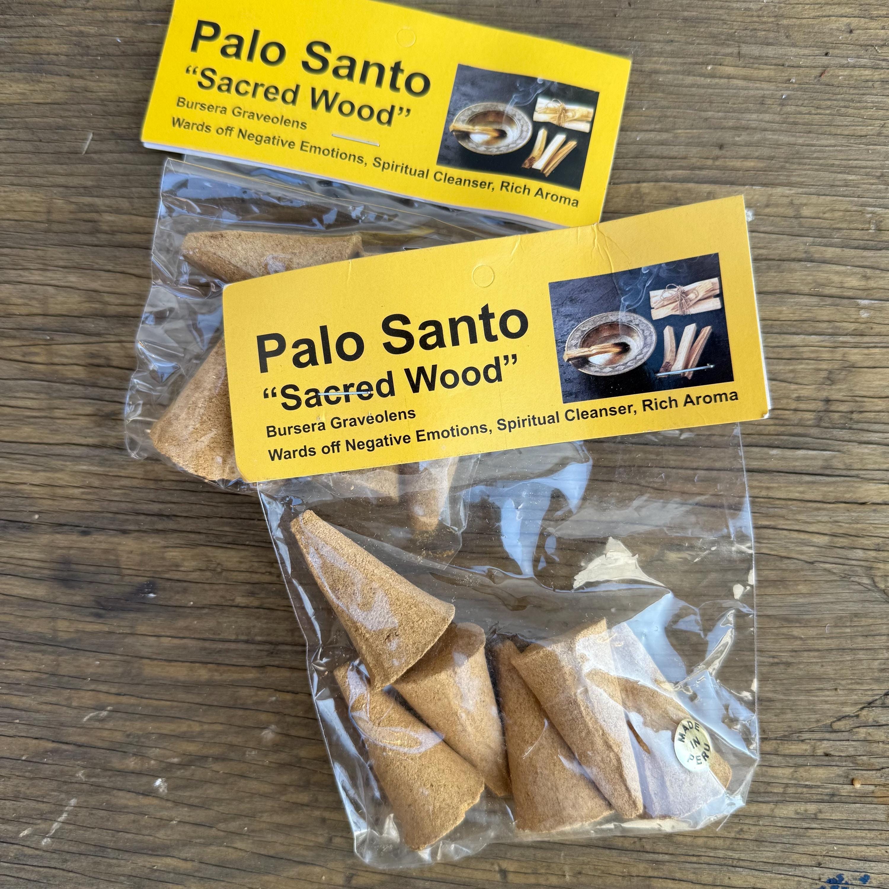 Palo Santo Incense Cones: Sacred Wood, Spiritual Cleanser (6 Cones)