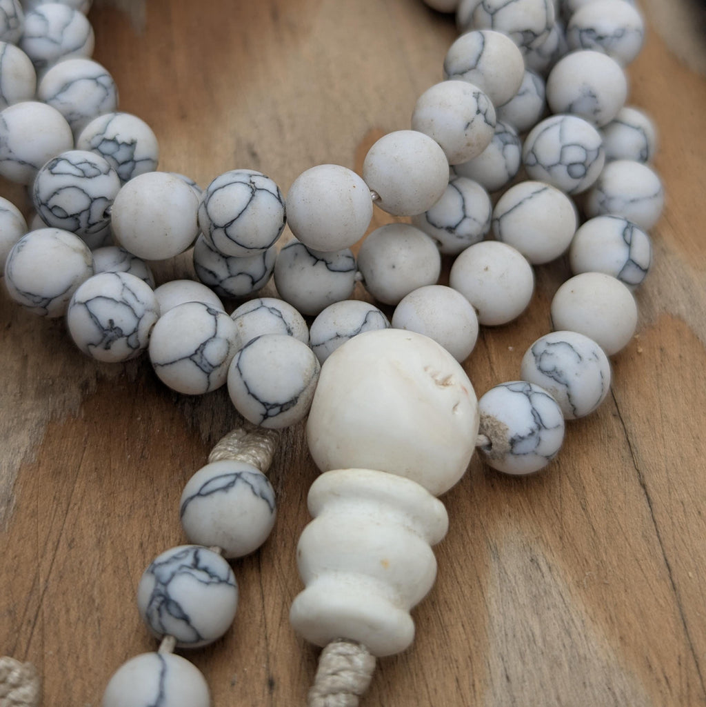 8mm custom-made Mala Necklace: 108 Prayer Beads, Indian Holly, Raktu seed mala