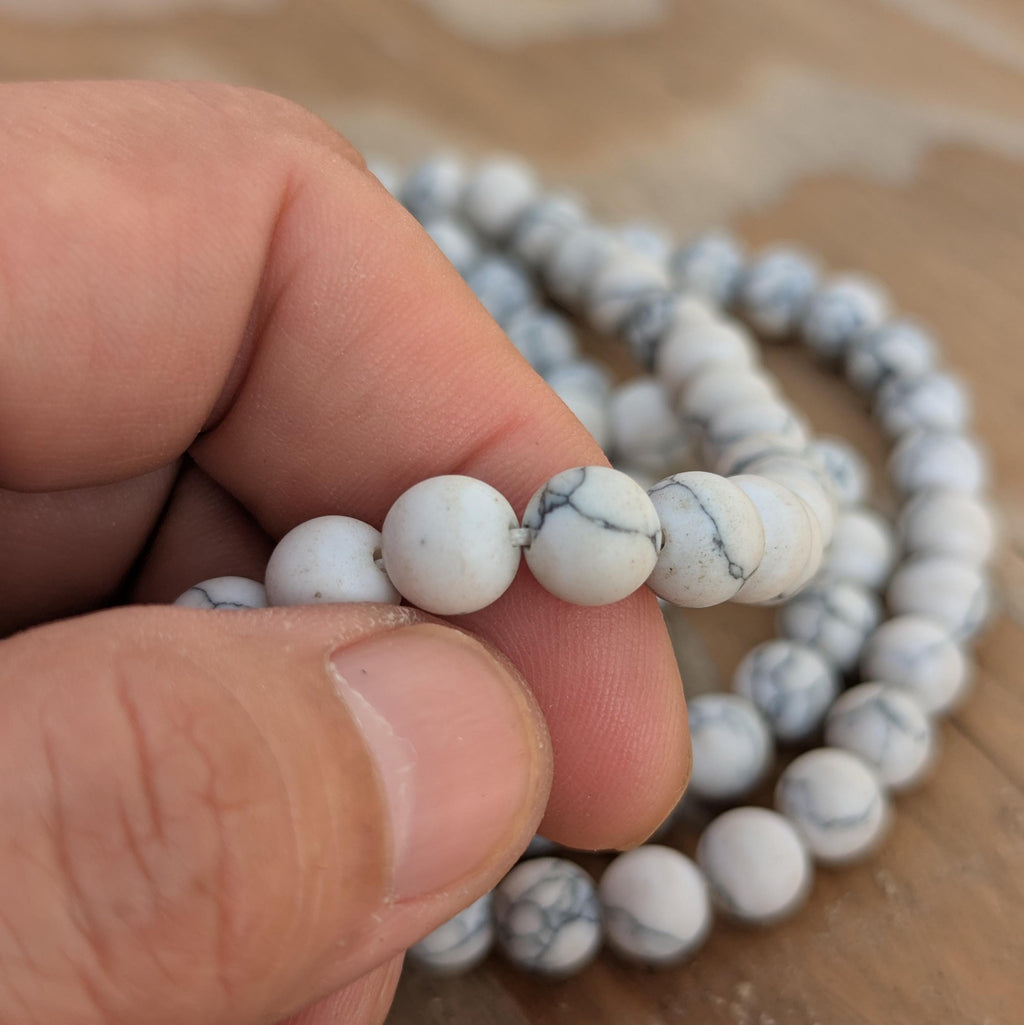 8mm custom-made Mala Necklace: 108 Prayer Beads, Indian Holly, Raktu seed mala