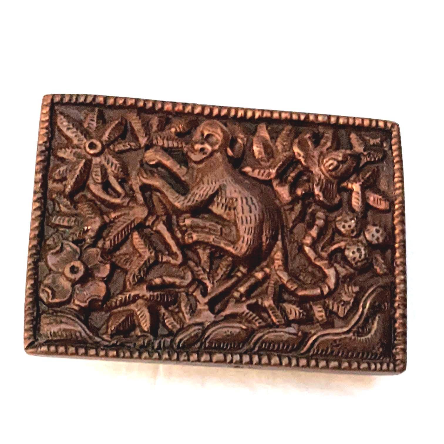 Exotic Tibetan monkey copper Belt Buckle