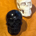 Hand-carved skull beads made from fine yak bones, a rare vintage item from Tibet