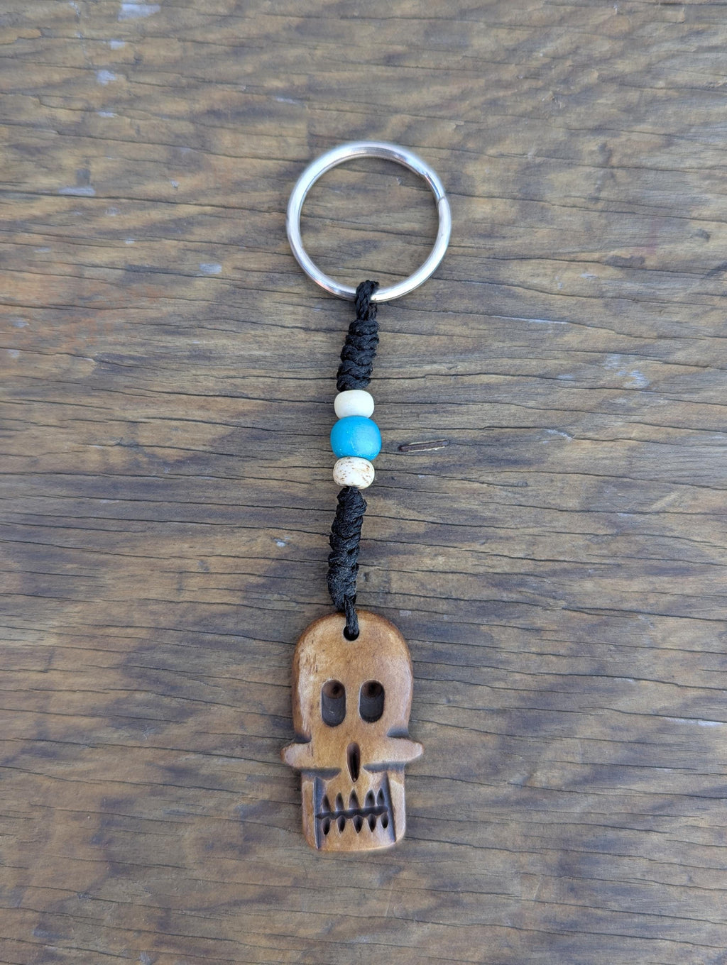 Good luck Keychain vintage Tibetan Buddhist Key chain, genuine yak bone, eco friendly (P7-065)