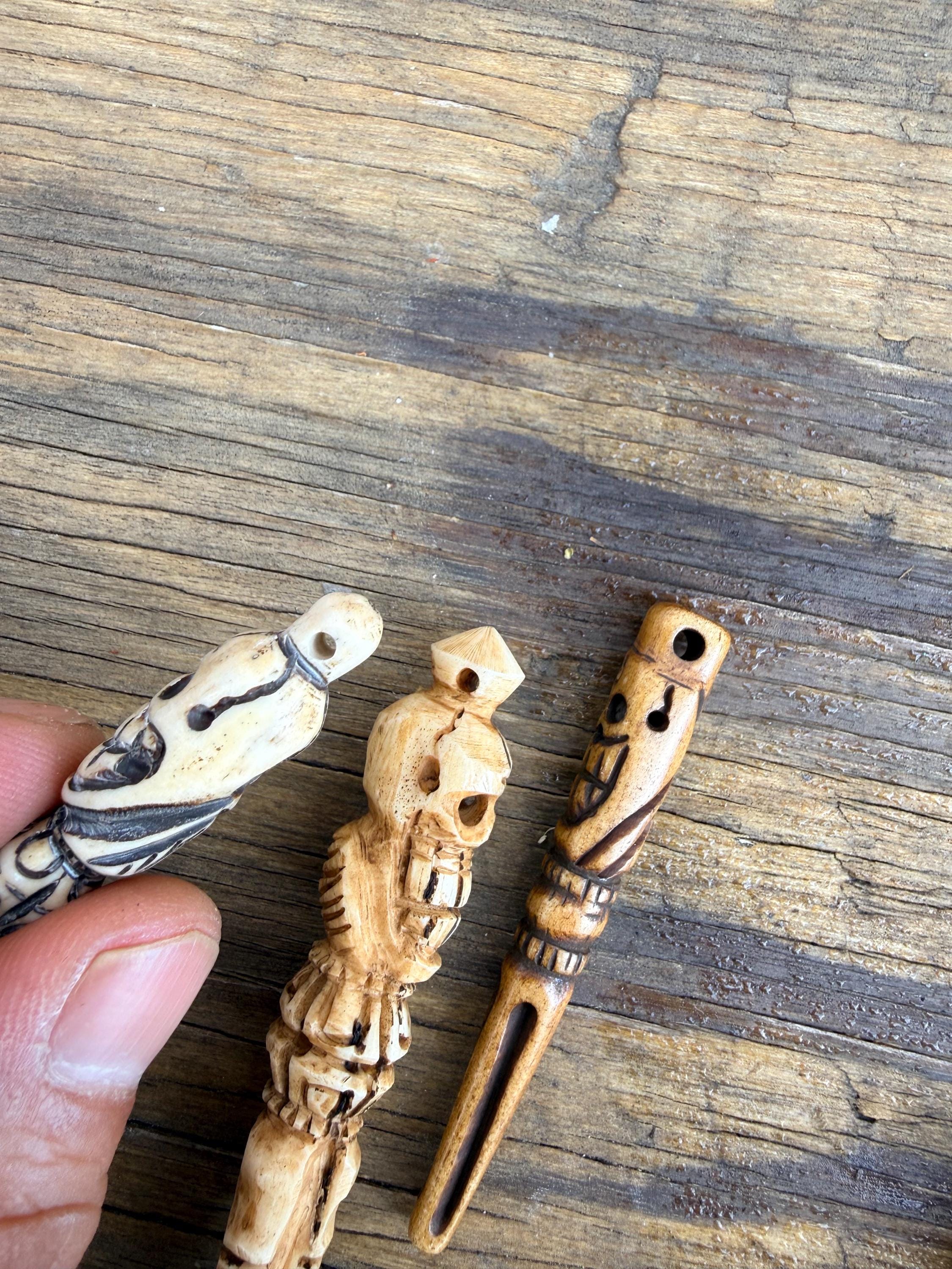 Phurba Tibetan Yak bone, Hand Carved