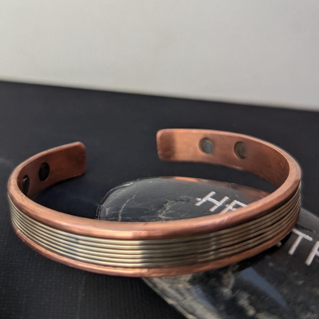 Handmade Pure Copper Bracelet: Minimalist Adjustable Cuff, Wellness Band CB-123