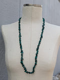 Original Malachite Bead Chip Strands Necklace, Artisan-Crafted Statement Jewelry, 16-Inch Length (BBR2)