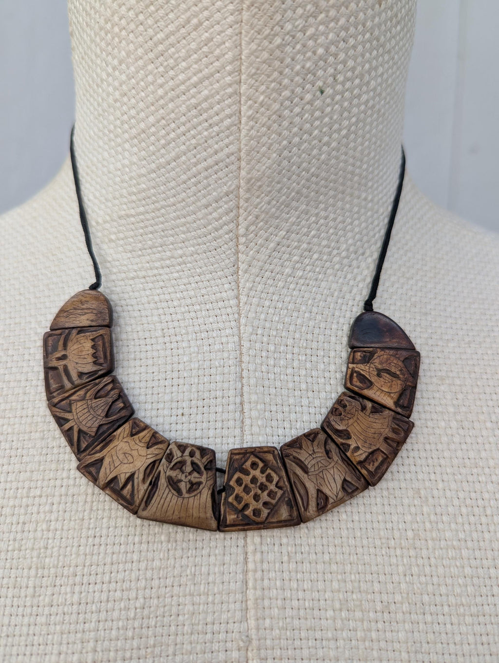 Yak Bone Choker Necklace, Himalayan Spirit Jewelry, Honoring Animal Sacredness (BBR2)