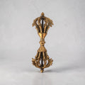 Huge 10-inch Brass Dorje, Handmade Tibetan Ritual Object, Buddhist Meditation Symbol.