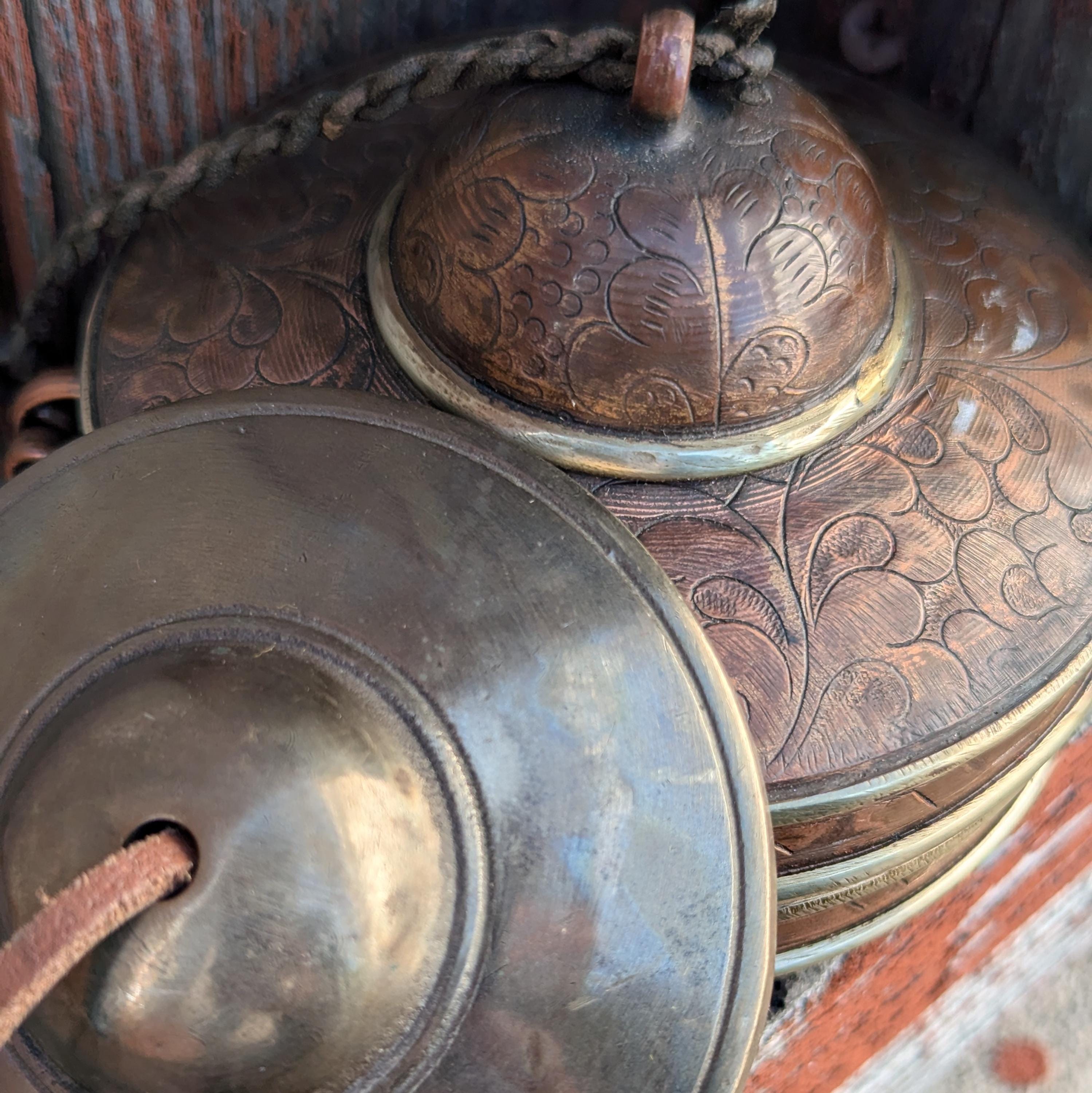 Tibetan Tingsha Bells, 3 Inch Sound Healing Cymbals with Cover Box