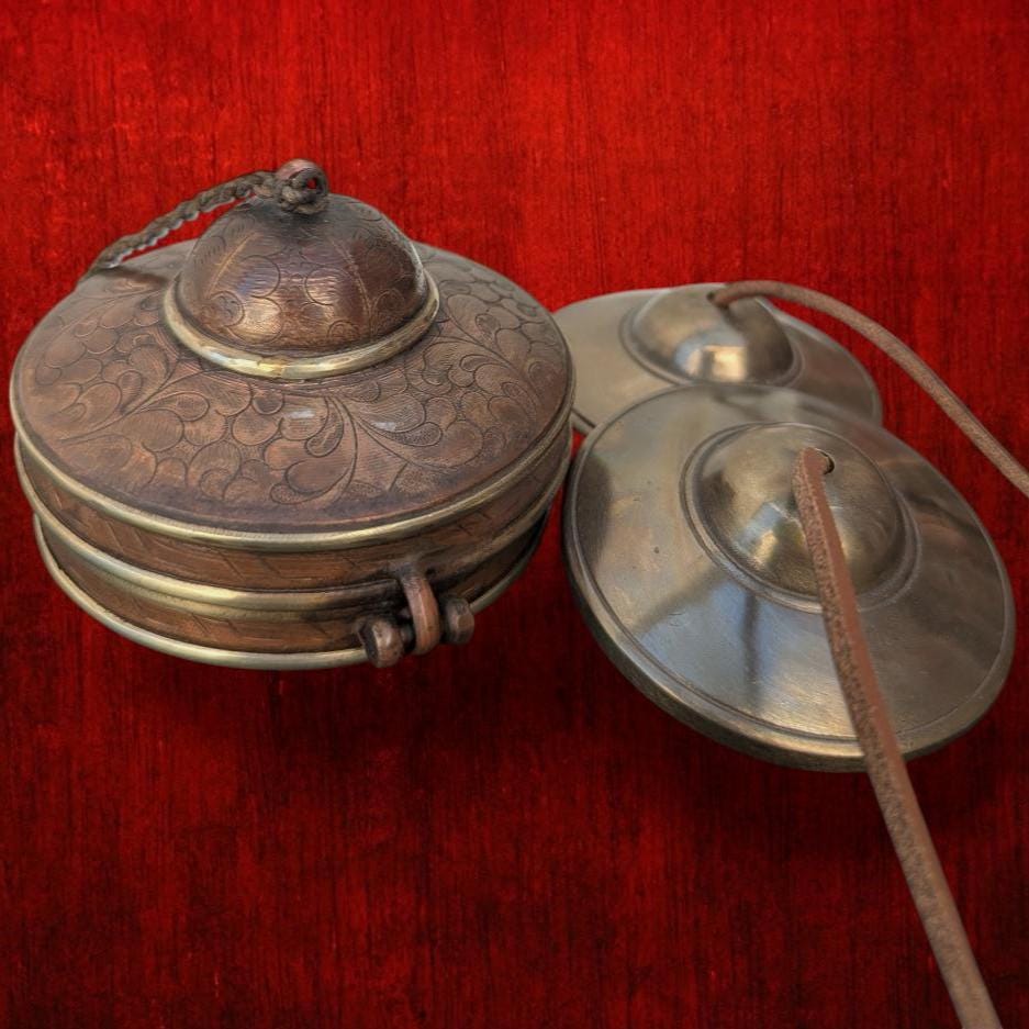 Tibetan Tingsha Bells, 3 Inch Sound Healing Cymbals with Cover Box