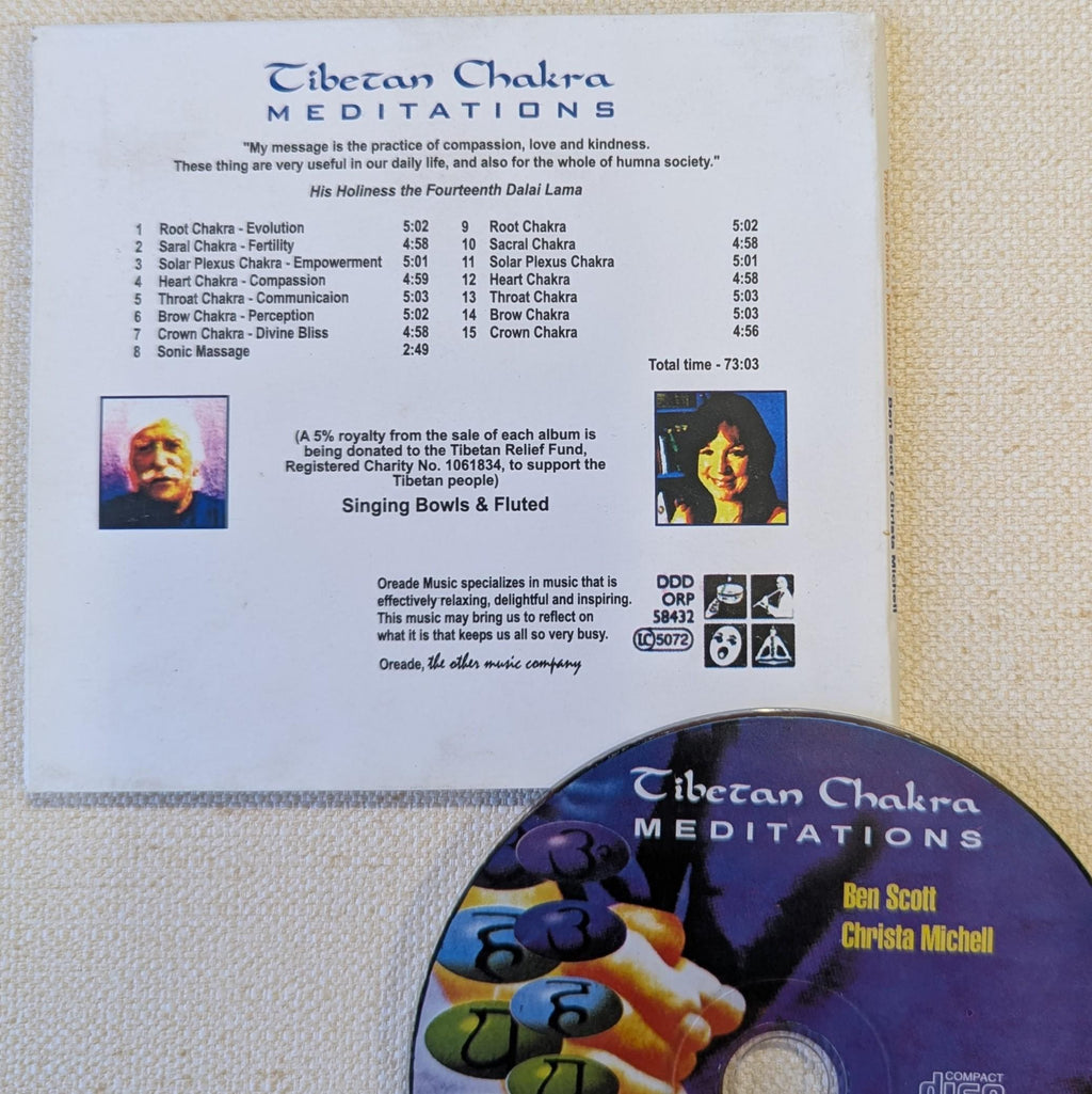 Tibetan Chakra Meditations CD: Singing Bowls, Dhyana, Buddhayana Music