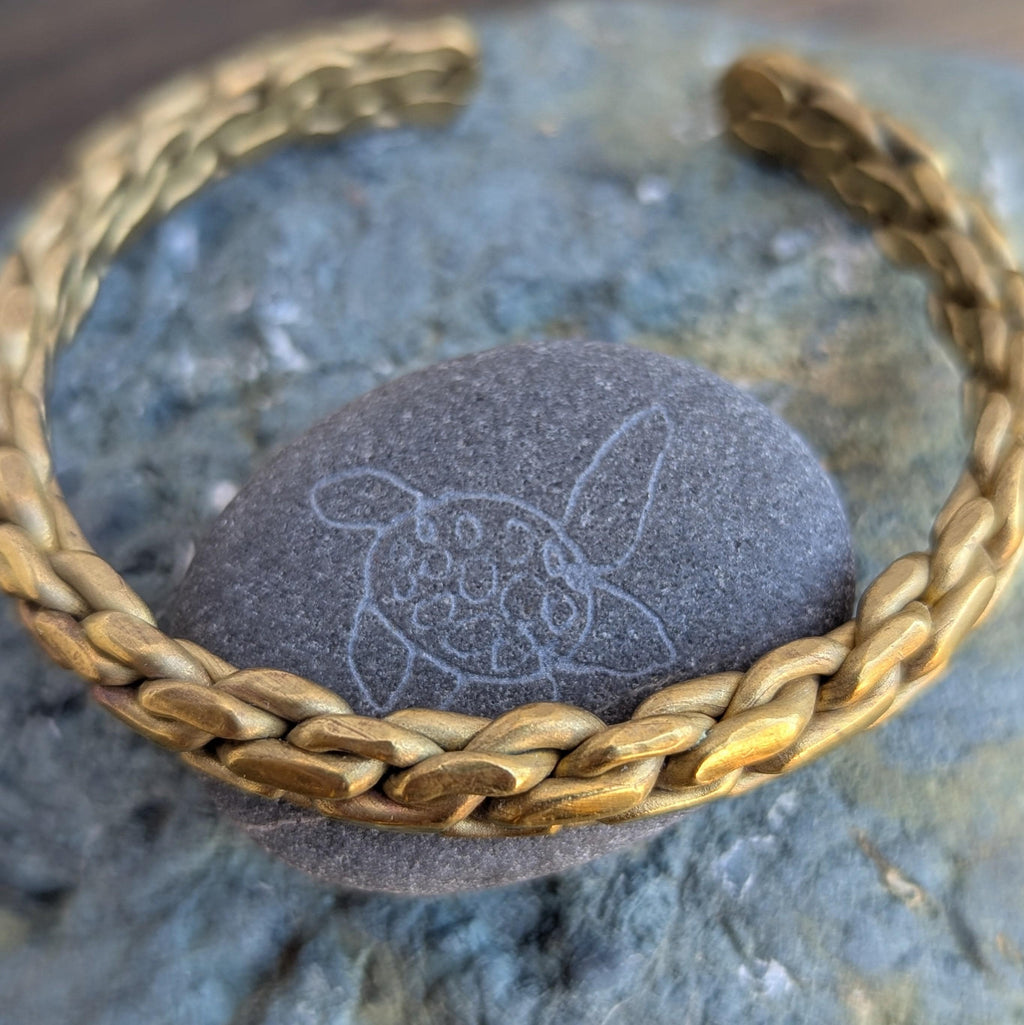 Handmade Braided Copper or Brass Cuff Bracelet – Ethnic Himalayan Jewelry (7.5 inches) CB-139