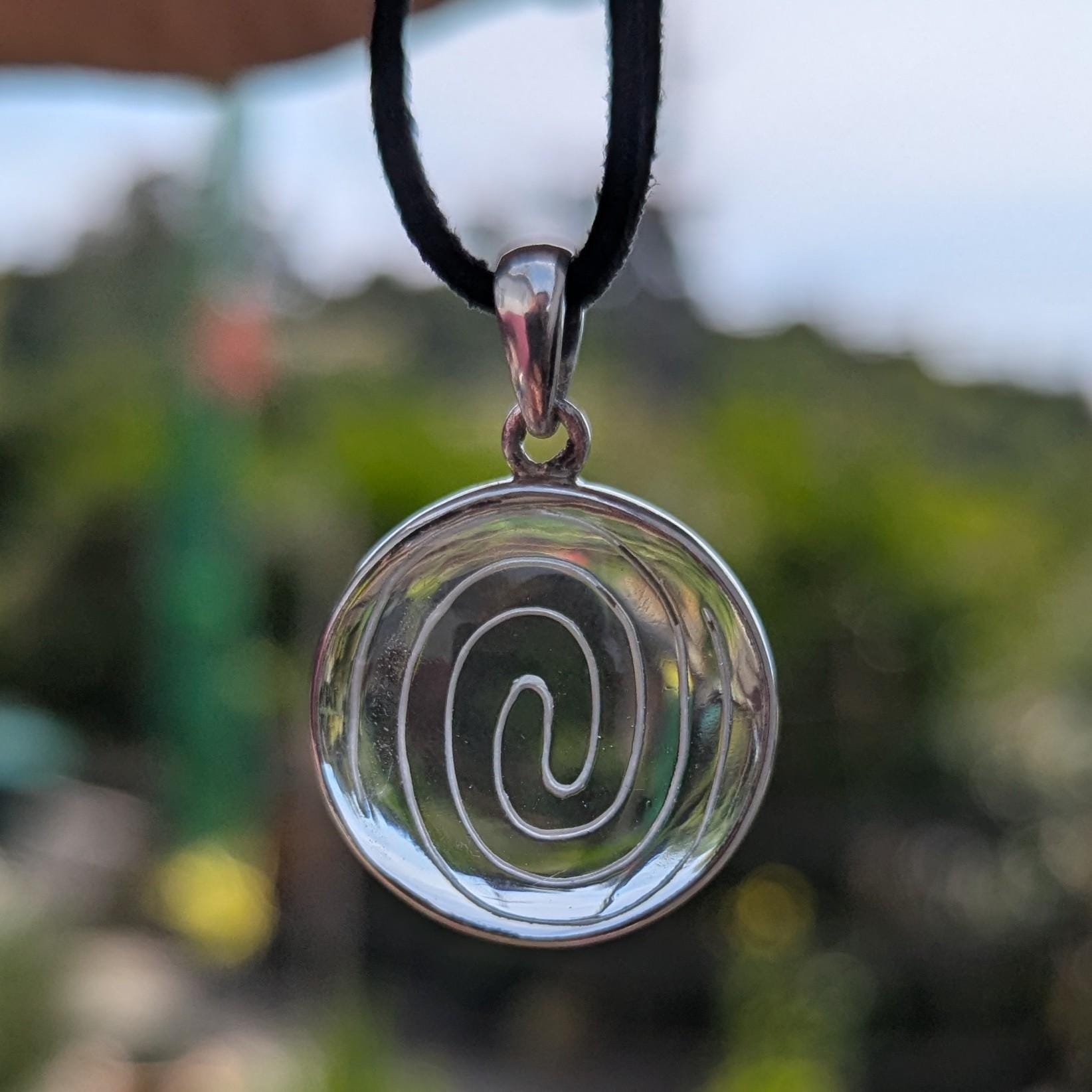 Himalayan Quartz Pendant – Sterling Silver Flower of Life Charm