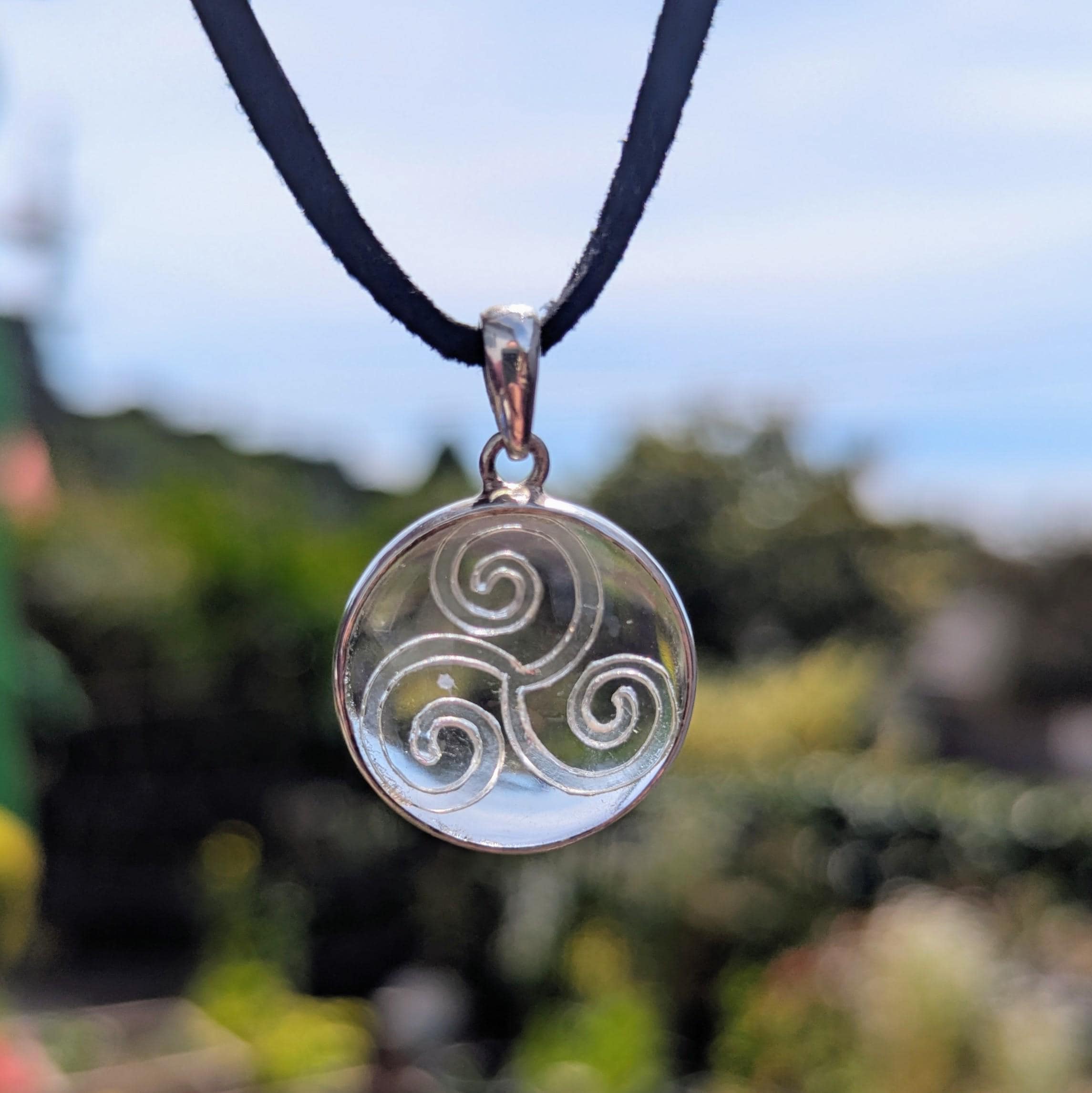 Himalayan Quartz Pendant – Sterling Silver Flower of Life Charm