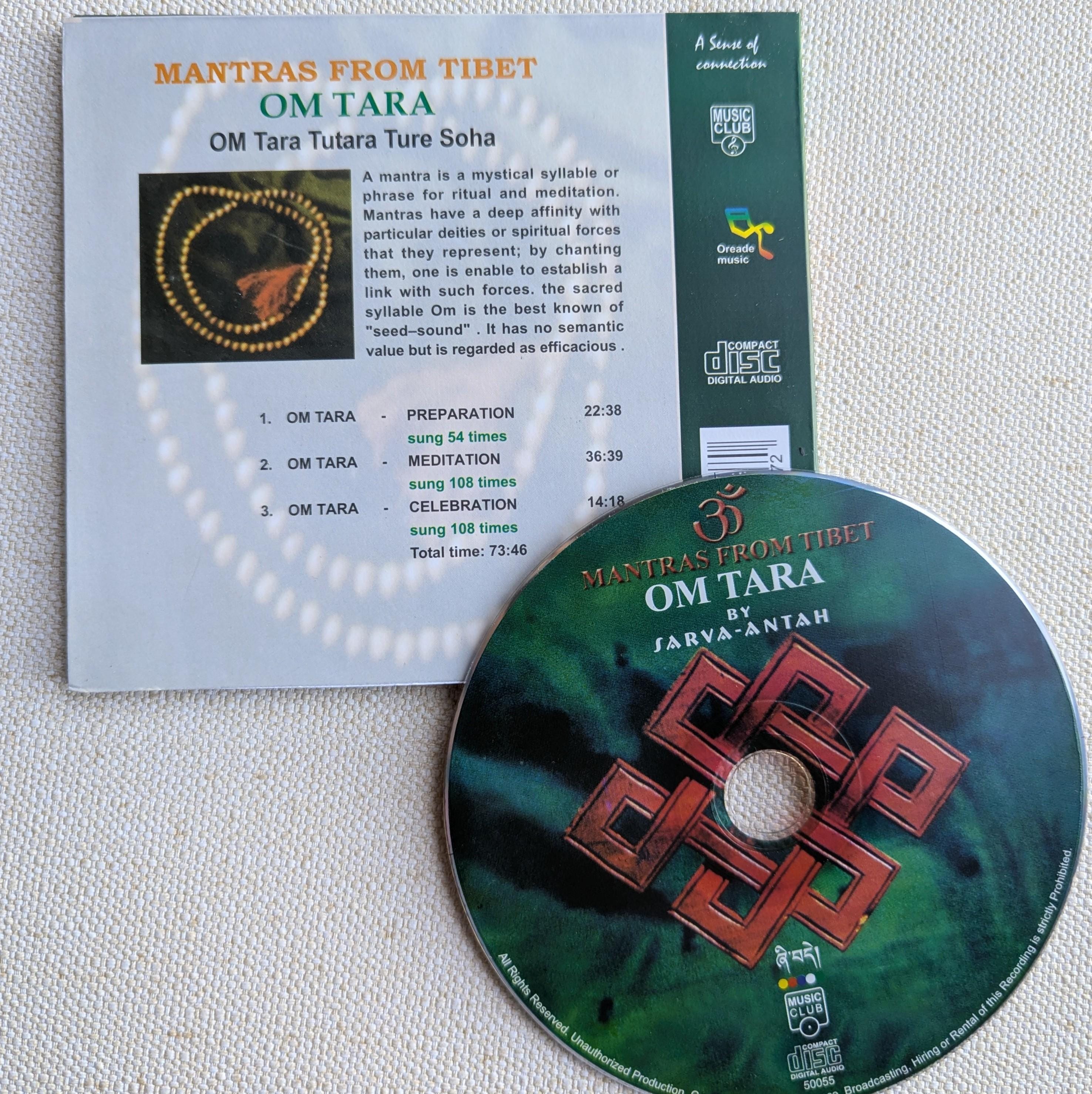 Om Tara CD: Mantras From Tibet, Himalayan Monk Chanting, Meditation Music