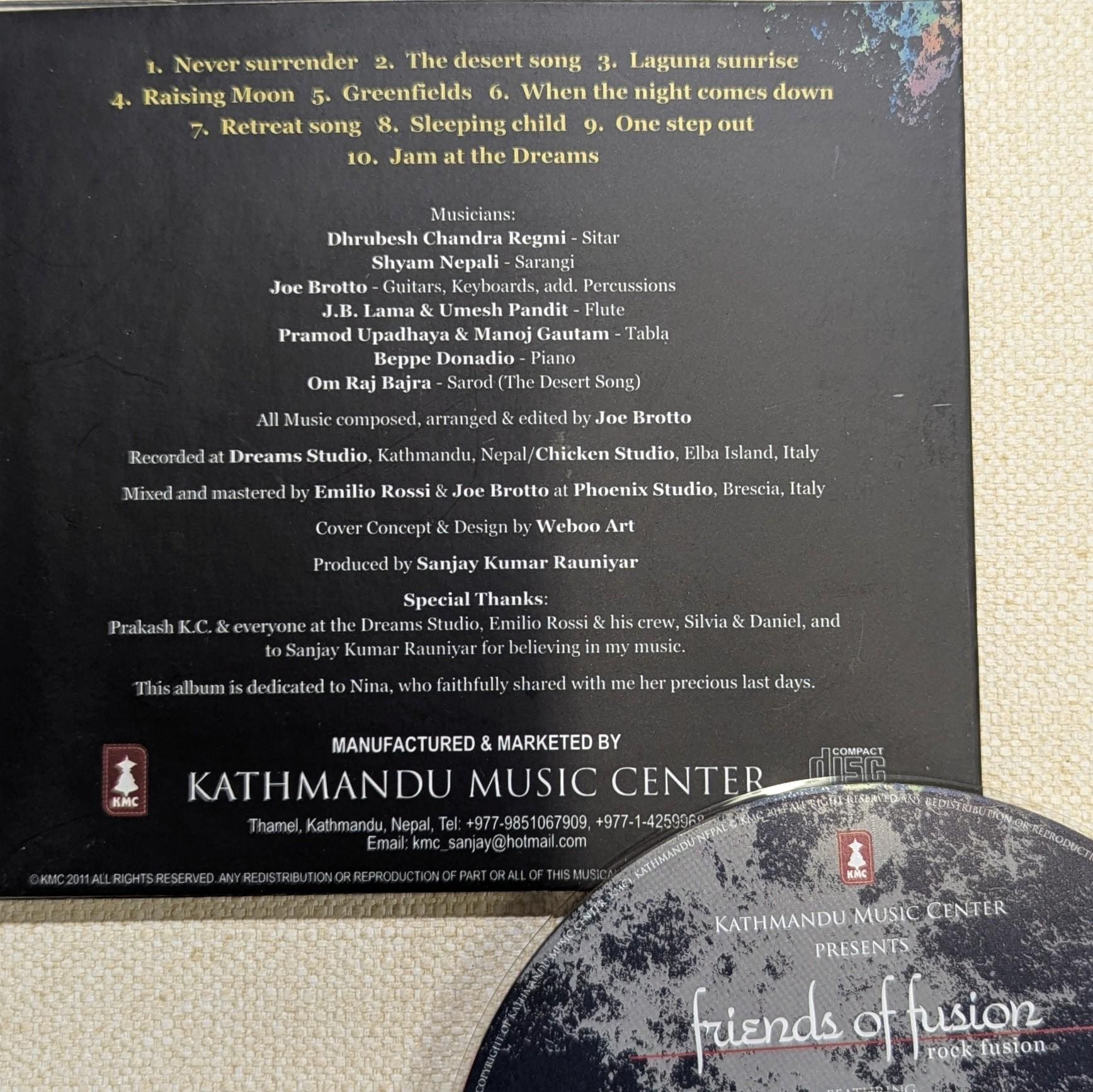 Friends of Fusion Rock Music CD: Nepali Fusion Songs, Meditation, Yoga