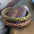 Handmade Braided Copper or Brass Cuff Bracelet – Ethnic Himalayan Jewelry (7.5 inches) CB-139
