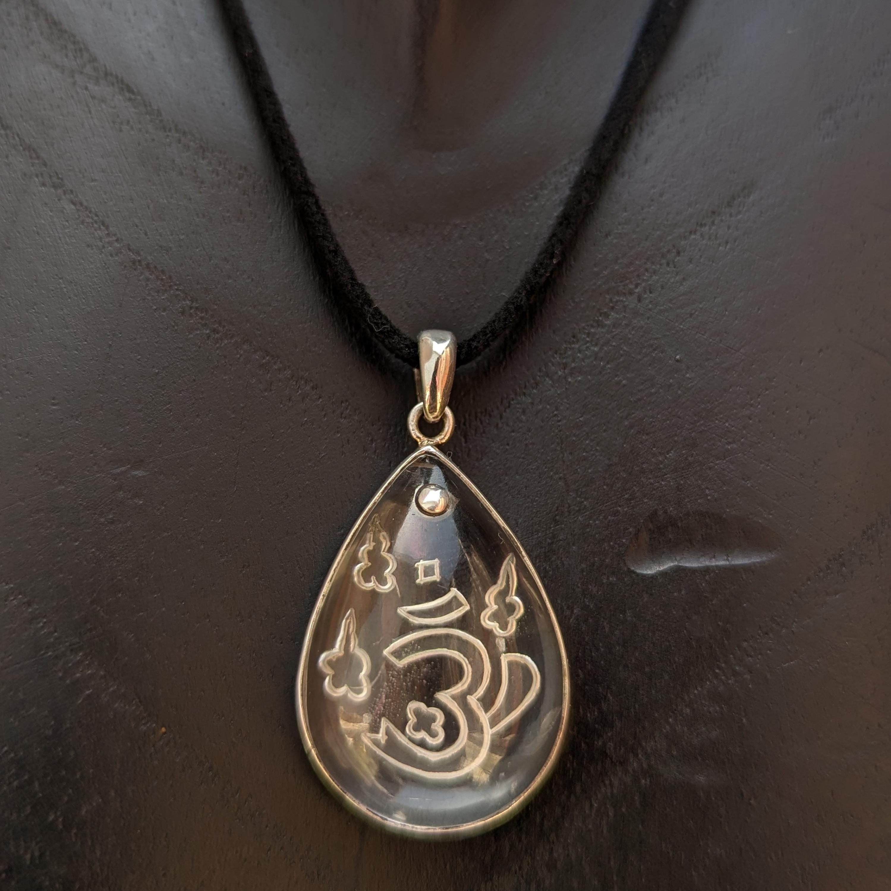 Himalayan Quartz Pendant: Sterling Silver, High-Altitude Clarity, Hand-Crafted Quartz Jewelry (P7-67A)