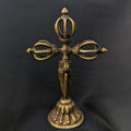 Brass small standing Dorje Tibetan Ritual Object, Buddhist Meditation Symbol (BBR3)
