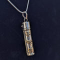 Handmade Tibetan Om Mantra Carved Wish Box Pendant, Prayer Locket Memory Box
