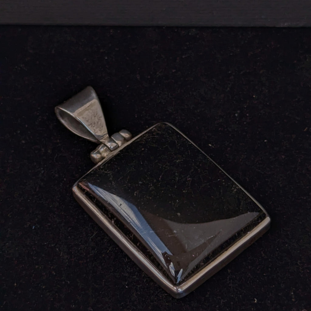 Vintage sterling silver pendant collection with black rutilated quartz and ruby gemstone (p7-055)